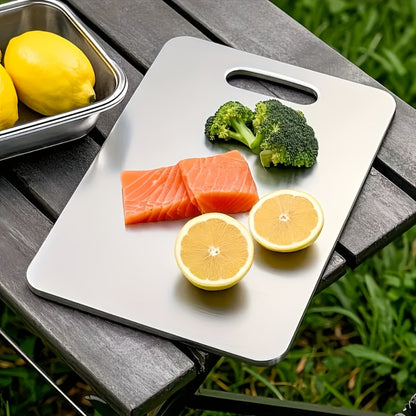 Pure Titanium Cutting Board Double Sided Durable Metal Kitchen Chopping Board for Meat Fruits Vegetables Holiday Gift 1pc or 3pc Set