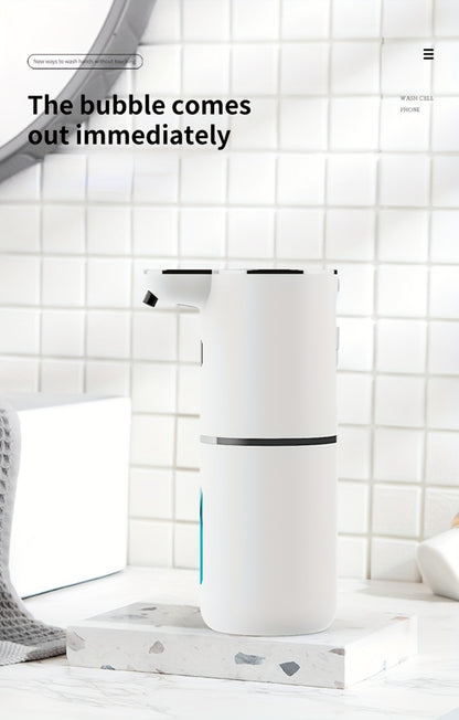 Automatic Sensor Soap Dispenser Foam Type 6 Gear Digital Display - Rechargeable Touchless Large Capacity Countertop or Wall Mount | Black White | Kitchen Bathroom Restroom Hands Free