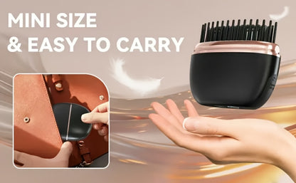 Hair Straightener Comb Mini Wireless USB Rechargeable | Portable Hot Comb Brush for Women | Compact Travel Hair Straightening Brush | Heat-Resistant Lightweight Styling Tool | Women's Gift Idea