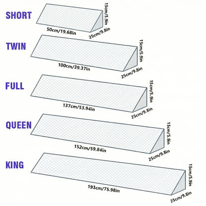 Bed Wedge Pillow Headboard Gap Filler Mattress Wedge Fills 0-7 Inch Gap Between Headboard and Mattress Backrest Pillow Twin Full Queen King