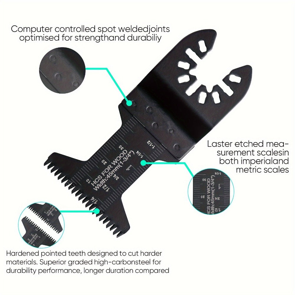 115pcs Oscillating Saw Blades Set with Sandpaper – Multitool Blades for Wood Metal Plastic, Universal Fit for Major Brands, Complete DIY & Pro Cutting Kit