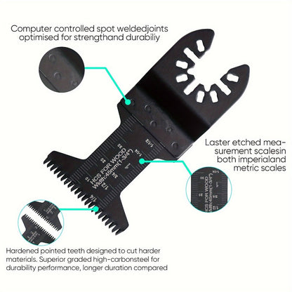 115pcs Oscillating Saw Blades Set with Sandpaper – Multitool Blades for Wood Metal Plastic, Universal Fit for Major Brands, Complete DIY & Pro Cutting Kit