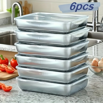 Stainless Steel Food Storage Container Set – Airtight Stackable Kitchen Containers for Meal Prep, Camping & Picnic – Fridge & Freezer Safe, Easy Clean, for Fruits, Meats & Vegetables