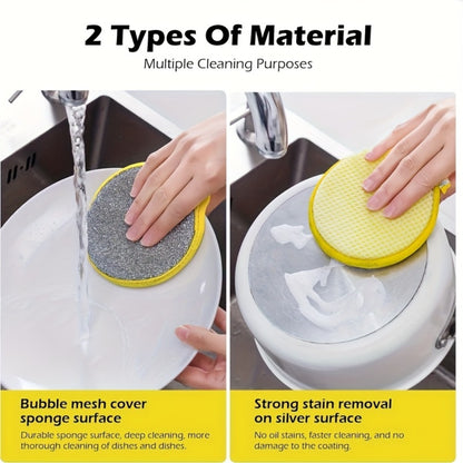 Kitchen Cleaning Sponges 24 Pack Double-Sided Anti-Scratch Reusable Washable Multi-Purpose Scrub Sponge for Dishes Pots Pans Home Restaurant Cafe Non-Scratch Bulk Value Set