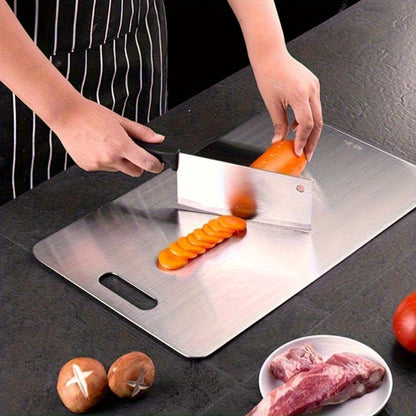 Stainless Steel Cutting Board Set of 3 – Durable BPA-Free Kitchen Cutting Boards, Rust-Resistant & Easy to Clean, Space-Saving Nested Design for Meat, Vegetables & Food Prep