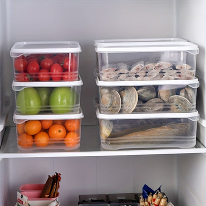 Stackable Refrigerator Storage Containers with Lids 4pcs, 42-Oz BPA-Free Food Storage Set for Meat Fruits Vegetables, Airtight Kitchen Organizer Containers