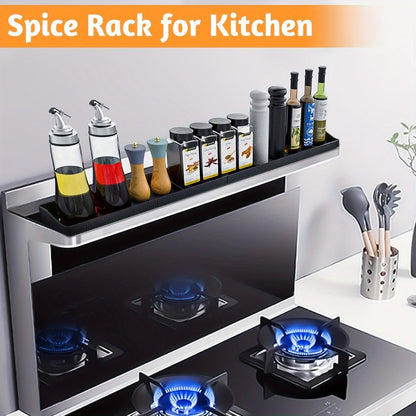 Silicone Stove Organizer Rack with Suction Cups | Heat-Resistant, Dishwasher-Safe Spice Holder for Kitchen Countertop – 30 Inch