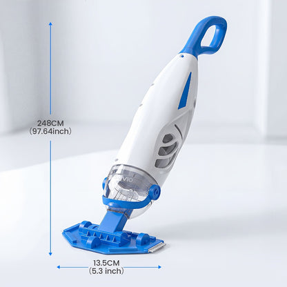 Cordless Pool Vacuum Cleaner 15.8 GPM Suction, 60-Min Runtime, Telescopic Pole, Handheld Rechargeable Pool Cleaner for Inground & Above Ground Pools, Removes Leaves Insects Debris, Summer Essential