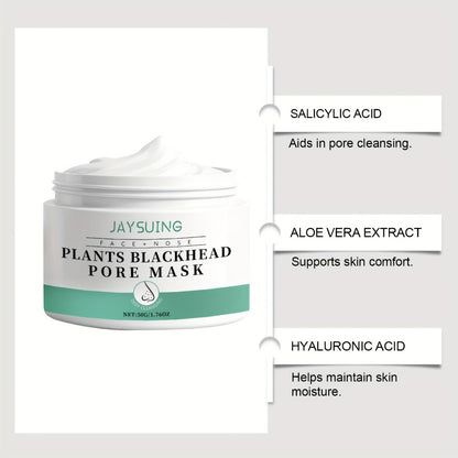 Blackhead Peel-Off Nose Mask 50g with Hyaluronic Acid, Salicylic Acid & Aloe Essence – Deep Pore Cleansing Strips for Smooth Skin, Daily Use
