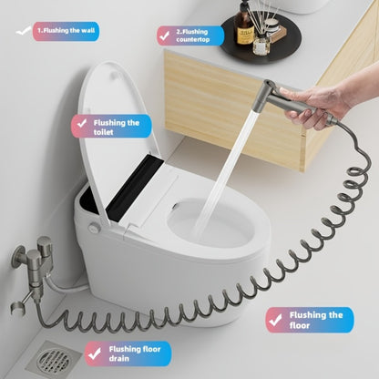 Bidet Toilet Spray Gun Angle Valve One In Two Out Handheld Flusher Booster Sprayer for Toilet Women Washing Machine Household Bathroom Hygiene Modern Minimalist