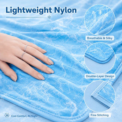 Cooling Blanket for Hot Sleepers - Summer Lightweight Breathable Throw Blanket Double-Sided Soft Cool Blanket for Bed Couch Sofa Night Sweats Hot Flashes Relief Tie-Dye & Solid Colors