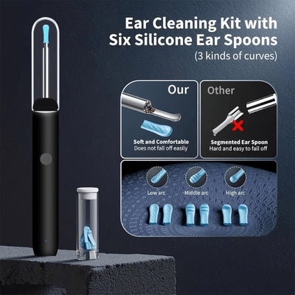 Visual Ear Pick Set 7-Piece Earwax Removal Tool with Camera and Light – Ear Pick Covers Included, Compatible with All Smartphones, Safe Home Ear Cleaning Kit for Adults