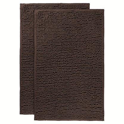 Chenille Bath Rug Extra Thick Soft Absorbent Non-Slip Bathroom Mat Machine Washable, Multiple Sizes & Colors