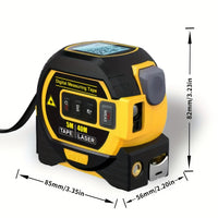 196.85inch Steel Tape Measure + 1574.8inch Laser Ranging + Cross Laser + Without Battery
