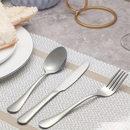 Stainless Steel Silverware Set 20 or 60 Piece – Heavy Duty Commercial Grade, Dishwasher Safe, Rust-Proof & Non-Toxic Bulk Kitchen Tableware with Gift Box for Restaurant, Wedding & Home