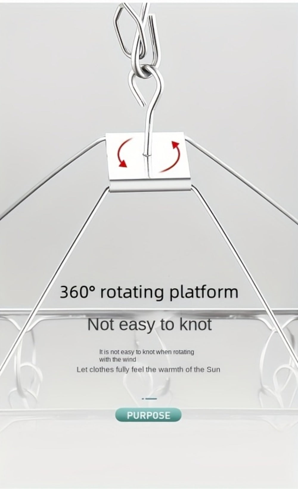 Clothes Drying Rack with Clips Stainless Steel Laundry Hanger Windproof Skidproof Multi-Clip Sock Underwear Dryer for Home Bedroom Balcony – 30/40/50 Clips