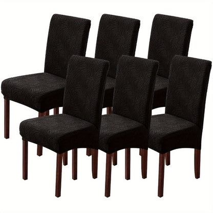 Dining Chair Covers Stretch Jacquard Slipcovers Removable Washable Chair Protector for Kitchen Hotel Restaurant Set of 4 or 6