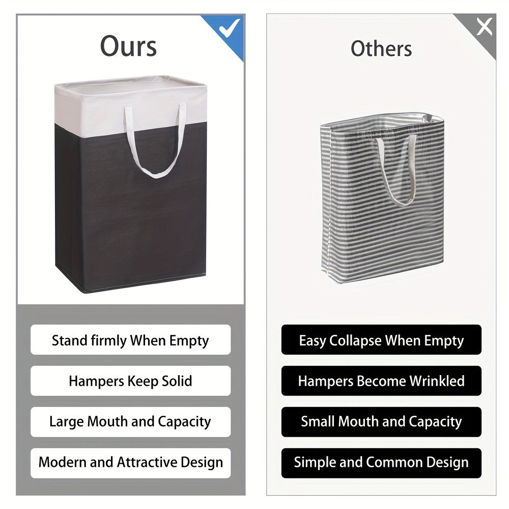 Collapsible Laundry Hamper with Lid – 22.45 Gallon Large Foldable Laundry Basket Bin for Clothes, Bedroom Organizer & Toy Storage – Black, Gray, 1-Pack & 3-Pack Options