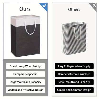 Collapsible Laundry Hamper with Lid – 22.45 Gallon Large Foldable Laundry Basket Bin for Clothes, Bedroom Organizer & Toy Storage – Black, Gray, 1-Pack & 3-Pack Options