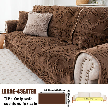 Faux Rabbit Fur Sofa Cover Thickened Quilted Plush Warm Non-Slip Machine Washable Pet Friendly Breathable Sofa Cushion for Living Room Bedroom Office - 2 3 Seater Large
