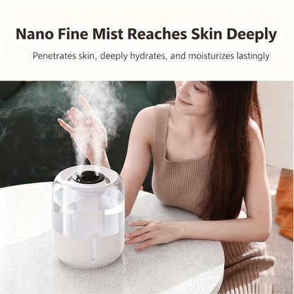 Large Room Humidifier Top Fill 1.8 Gallon 6.8L Tank Quiet Cool Mist Air Humidifier Easy to Fill and Clean Auto Shut-Off for Bedroom Home Office Plants