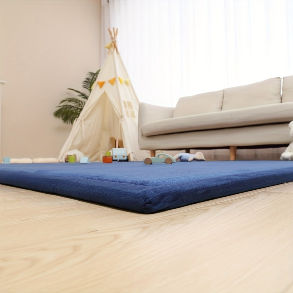 Memory Foam Area Rug Tatami Mat Non-Slip Coral Velvet Floor Mat for Living Room Bedroom Kids Playroom Yoga — Multiple Sizes & Colors
