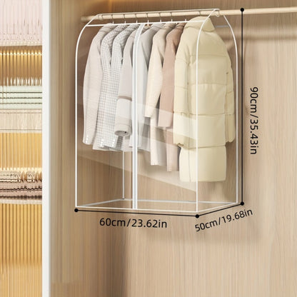 Clear Hanging Garment Bag PVC Zipper Dustproof Closet Organizer for Coats Suits Dresses - Transparent Wardrobe Protector Storage Cover Multiple Sizes
