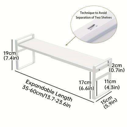 Narrow Shelf Organizer for Kitchen Bathroom Windowsill – Slim Adjustable Stackable Rack for Small Spaces, Counter Top, Window Plant Stand, Tall Thin Storage Shelving Unit