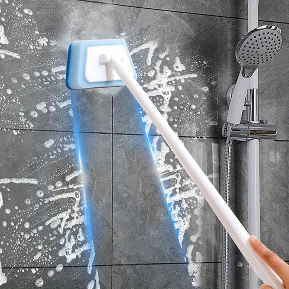 Shower Cleaning Brush Set with Replaceable Heads - Bathtub Scrubber, Wall Tile Brush, Floor Brush, Window Glass Cleaner, Detachable Long Handle Bathroom Cleaning Kit, 11pc or 16pc Options