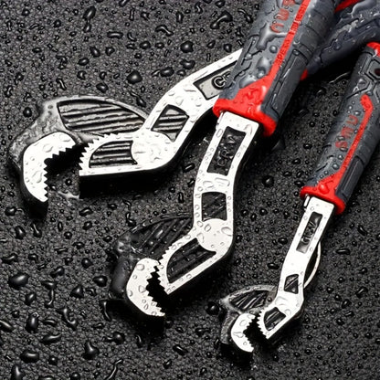Adjustable Pipe Wrench Set 4pcs Heavy Duty Self-Locking - 6 8 10 12 Inch Chrome Vanadium Steel Non-Slip Grip for Plumbing Automotive Home Professional Use