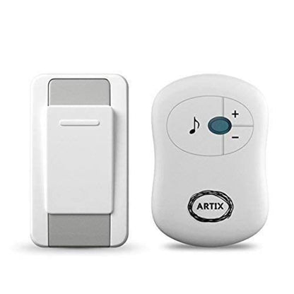 Wireless Doorbell Kit 36 Chimes 100M Range Waterproof – Adjustable Volume 25-110dB, Plug-In Receiver & Push Button Transmitter, No Wiring Easy Install for Home Office Store & Classroom