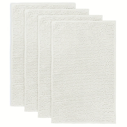Chenille Bath Rug Extra Thick Soft Absorbent Non-Slip Bathroom Mat Machine Washable, Multiple Sizes & Colors
