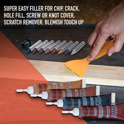 Wood Scratch Repair Kit Furniture Touch Up Markers Scratch Stain Repair Pens for Wood Furniture Tables Desks Floors Bedposts Cabinets Dark Light Mixed Colors 13 PC or 34 PC Carpenter Essential