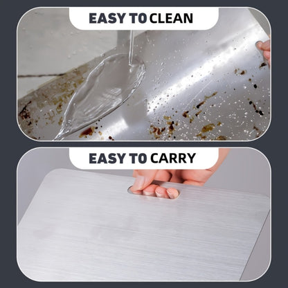 Stainless Steel Cutting Board Set 3 Pack - Non-Stick Dual-Sided Metal Chopping Boards for Kitchen, BPA-Free, Rust-Resistant, Easy Clean, Portable for Meat Vegetables Fruit