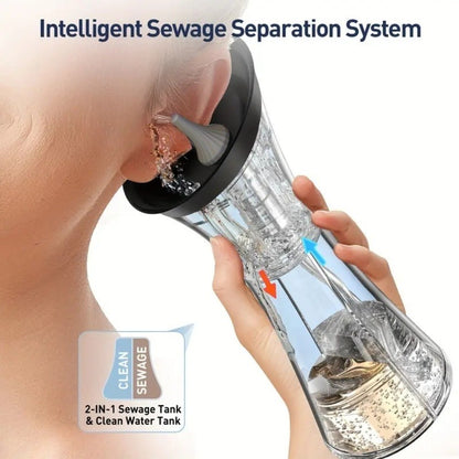Earwax Removal Kit Pro with Visual Waste Tank – Interchangeable Nozzles, USB Rechargeable Ear Cleaner for Adults, Ear Scoop & Ear Washer Options