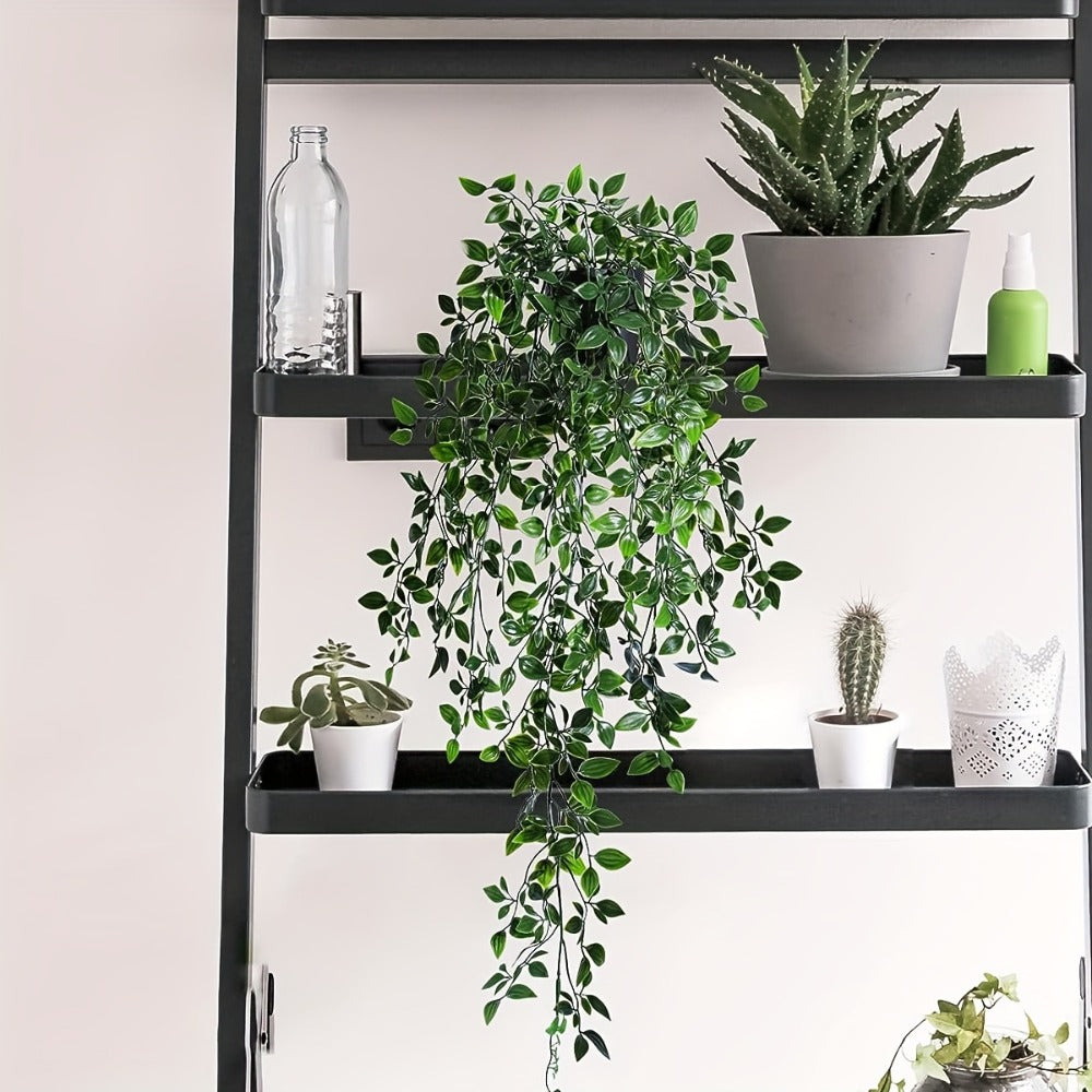 Artificial Hanging Ivy Vines – Fake Eucalyptus & Mandala Green Vine Plants for Indoor Wall Decor – Faux Hanging Plants for Bedroom, Bathroom, Balcony, Bookshelf & Living Room Aesthetic – 6 or 8 Pack