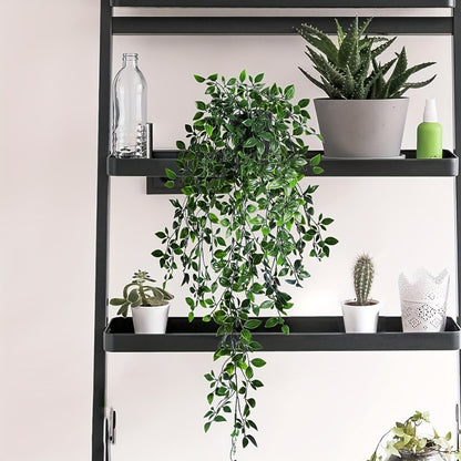 Artificial Hanging Ivy Vines – Fake Eucalyptus & Mandala Green Vine Plants for Indoor Wall Decor – Faux Hanging Plants for Bedroom, Bathroom, Balcony, Bookshelf & Living Room Aesthetic – 6 or 8 Pack