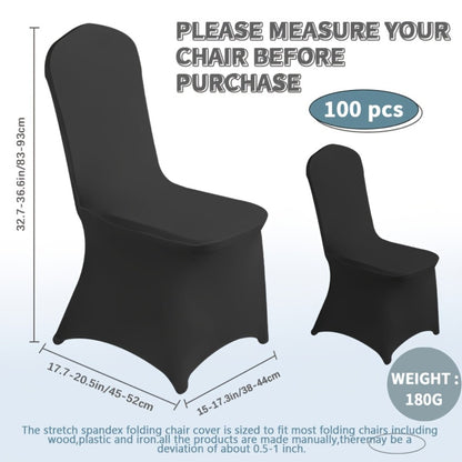 Spandex Chair Covers Bulk, Elastic Stretch Universal Fit Banquet Chair Protectors — Machine Washable Wedding Chair Covers for Weddings, Parties, Banquets & Events | Black & White | 30-150 Pack