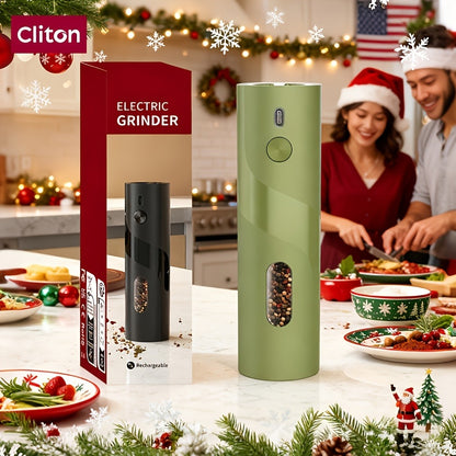 Electric Salt and Pepper Grinder Set with LED Light & Gravity Sensor – USB Rechargeable, Top-Fill, Large Capacity Automatic Spice Mill – 1 or 2 Pack Kitchen Gift Set