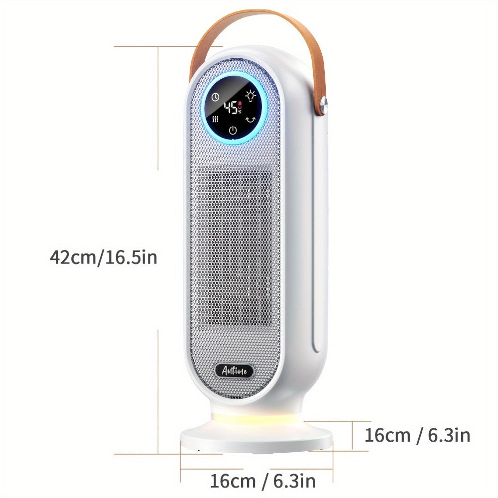 Space Heater 1500W with Remote Control & Digital Display – Portable Electric Heater for Indoor Use, 90° Oscillation, Overheat Protection, Ultra-Quiet Room Heater for Bedroom, Office & Home