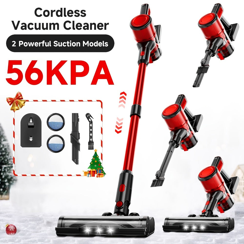 Cordless Stick Vacuum Cleaner 56-68Kpa – Lightweight 8-in-1 Handheld Vacuum with Rechargeable Battery, 45 Min Runtime for Hard Floors, Carpets & Pet Hair