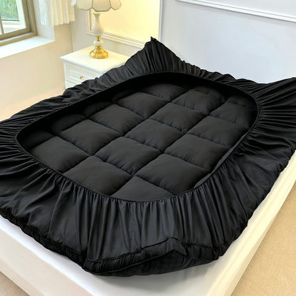 Quilted Mattress Pad Soft Mattress Protector | Machine Washable 500GSM 100% Polyester Deep Pocket 8-12 Inch Fitted Bed Cover Twin Full Queen King California King 4 Colors