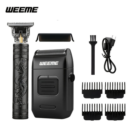 Men's Electric Hair Clipper Set USB Rechargeable with Nose Hair Trimmer & Shaver Wireless Professional Grooming Kit Father's Day Gift