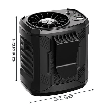 USB Rechargeable Clip-on Car Fan Mini Portable Quiet Cooling Fan Adjustable Speed Flexible Tripod Design for Car Seat Sun Visor Truck SUV Treadmill Travel Black