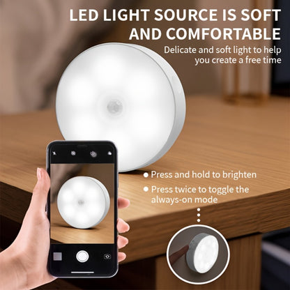 Motion Sensor Night Light 6 Pack Wireless Rechargeable 1000mAh - LED Step Lights with Motion & Light Sensor, Polished Plastic Sconce PVC Shade, Safe Night Lighting for Staircase Bedroom Cabinet Hallway