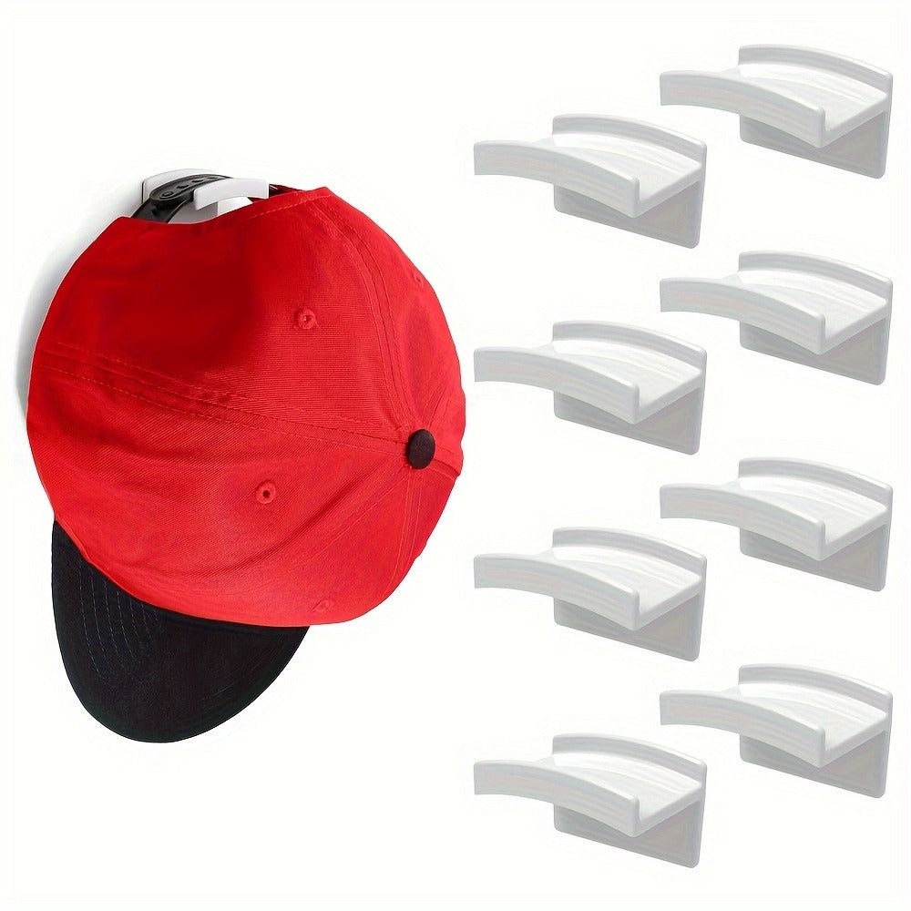 Hat Hooks Wall Mounted 20-Pack, Strong Adhesive Baseball Cap Hooks — No Drilling Multi-Purpose Hat Rack Organizer for Caps, Bags, Keys & More | Black & White