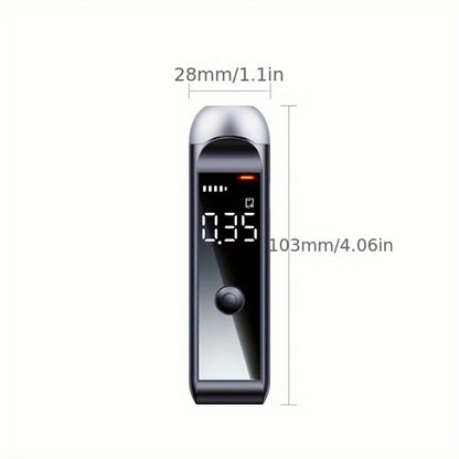 Rechargeable Breathalyzer Alcohol Tester – Professional Digital Breath Alcohol Detector, Portable Personal Breathalyzer with LCD Display, Available in Green, Black & Pink