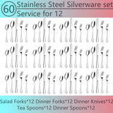 60 Pcs Silvery