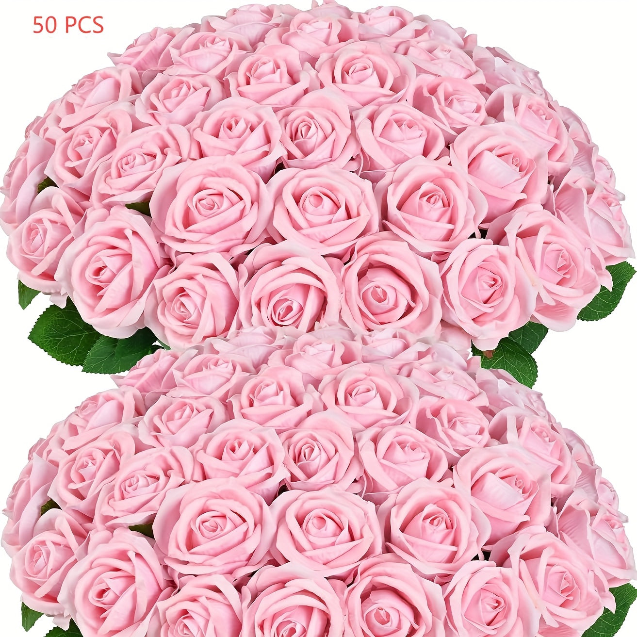 Artificial Roses Bulk with Long Stems – Real Touch Velvet Fake Flowers for Wedding Bouquet, Bridal Centerpiece, Valentine's Day, Mother's Day, Home Decor (50/100pcs, Multi Colors)