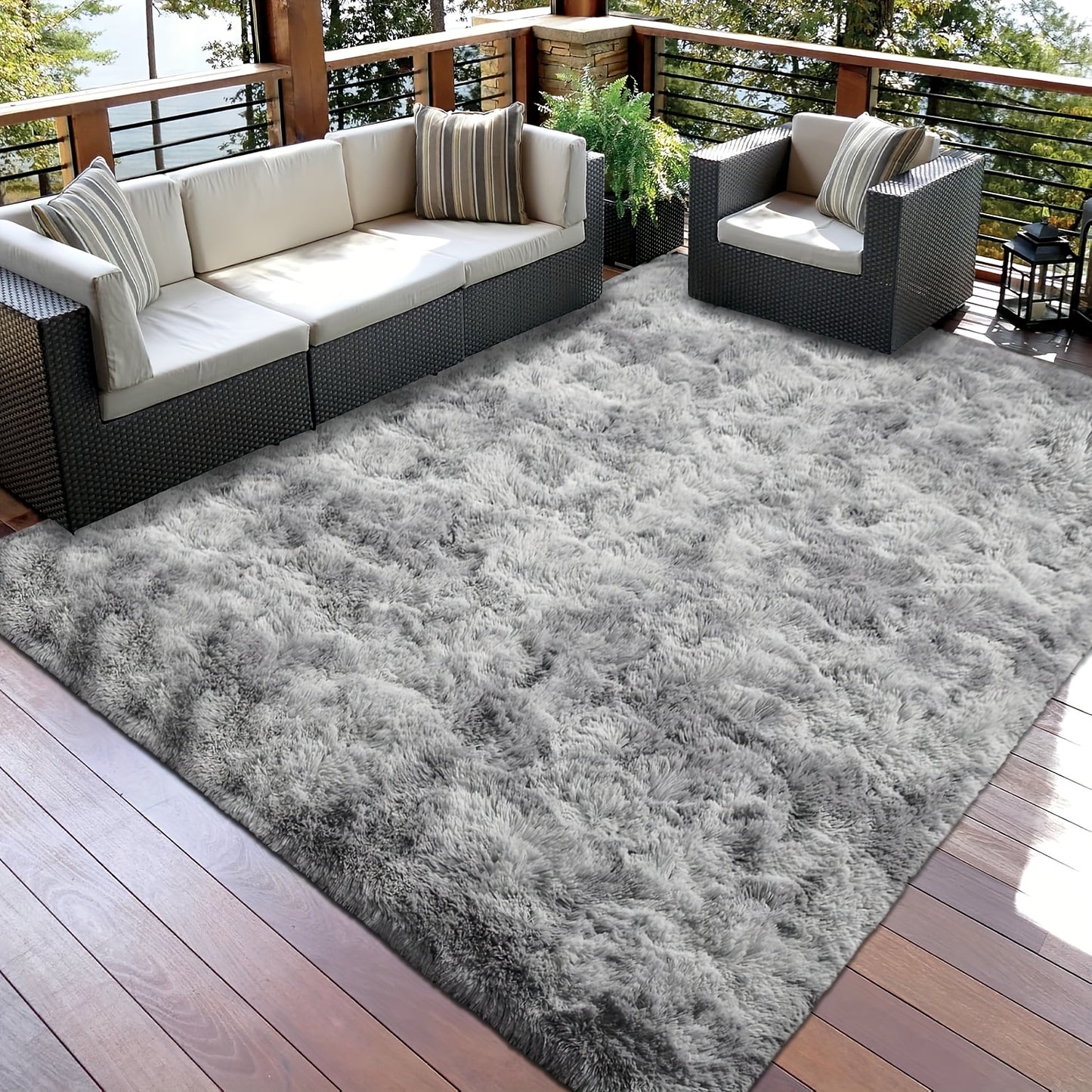 Tie-Dye Shaggy Fluffy Area Rug Non-Slip Machine Washable – Soft Plush Fuzzy Carpet for Bedroom, Living Room, Hallway & Dorm – 6 Colors, 4 Sizes: 2x6, 3x5, 6x9, 8x10 Ft